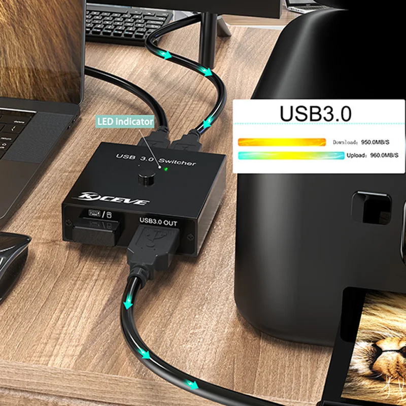 

Разветвитель внешний 2 в 1, USB-клавиатура, мышь