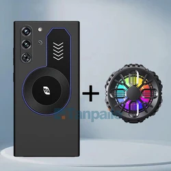 Enhanced Cooling Silicone Gaming Case - Shockproof Heat Dissipation Cover for RedMagic 10Pro (Case and Fan)
