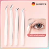 Multifunctional Tweezers Stainless Steel Eyelash Tweezers Grafting False Eyelash Patches False Eyelash Aids Portable Tweezers Be 1