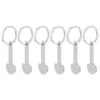 6pcs Portable Key Shopping Cart Trolley Tokens Metal Small Tokens Keychain Shopping Cart Token Pendant Trolley Tokens Solver 1