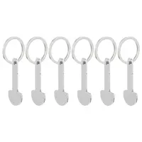6pcs Portable Key Shopping Cart Trolley Tokens Metal Small Tokens Keychain Shopping Cart Token Pendant Trolley Tokens Solver 1