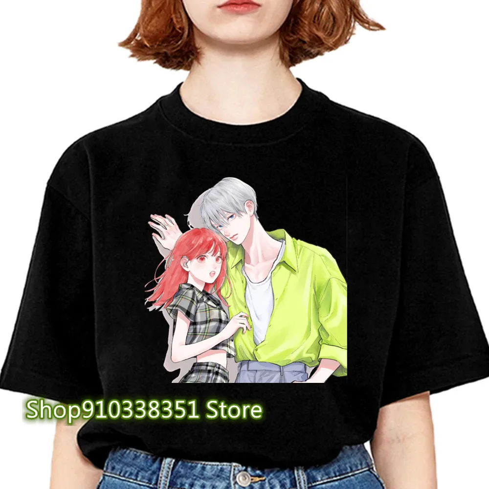 

Cartoon Yubisaki To Renren Printed T Shirt Women Anime T Shirt Top 90s Female Short Sleeve Yuki Itose Itsuomi Nagi Graphic Tee
