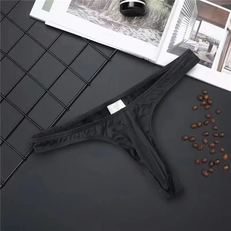 New hot Sex Men Silky Penis Mix-Colors Bikini Pouch Panties Underwear Sissy Mens G Strings Thongs Sexy Gays Men Underwear images - 6