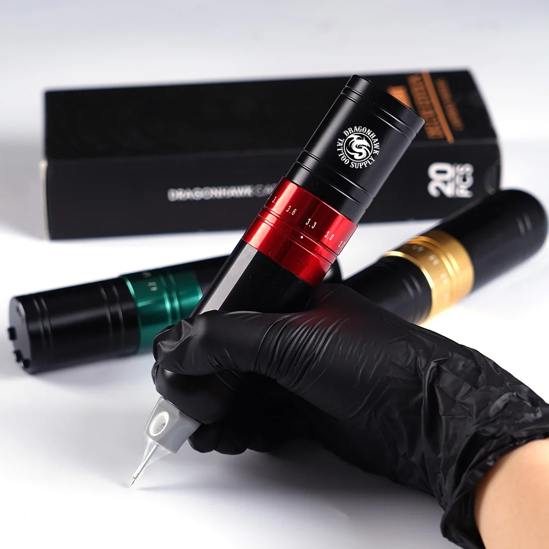 Dragonhawk 7 ストロークワイヤレスタトゥーマシンロータリーコアレス