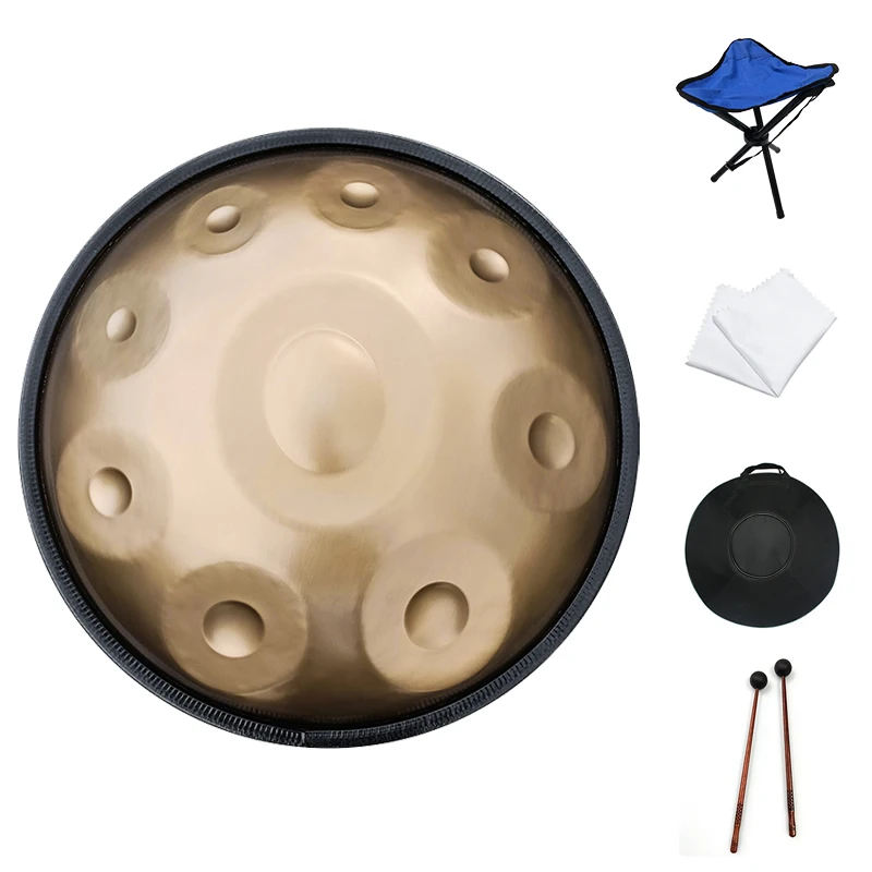 Handpan Mini 18 Inches Pure Golden Notes G minor Hangdrum with gift set  AliExpress