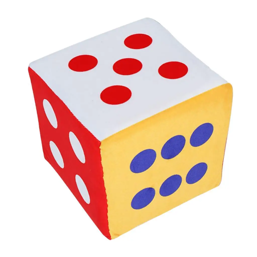Soft Jumbo Foam Dice Dot/Number 15cm 6inch Early Educational Accessory Toy