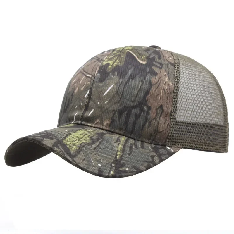 Outdoor Sports Tactical Camouflage Baseball Cap Jungle Hunting Hat Men Summer Sun Protection Breathable Mesh Peaked Cap baseball cap,camouflage hat