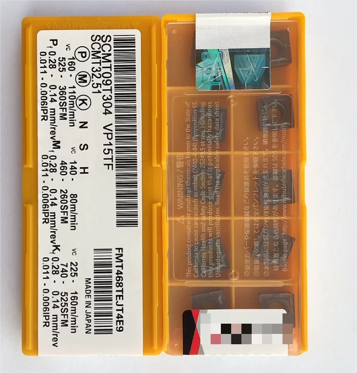 

10PSC SCMT09T304 US735 carbide inserts for lathe SCMT09T308 US735