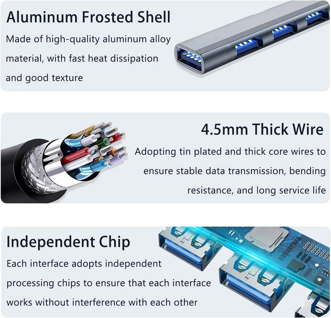 High-Speed USB 3.0 Type C 7-Port Hub Expander and OTG Adapter