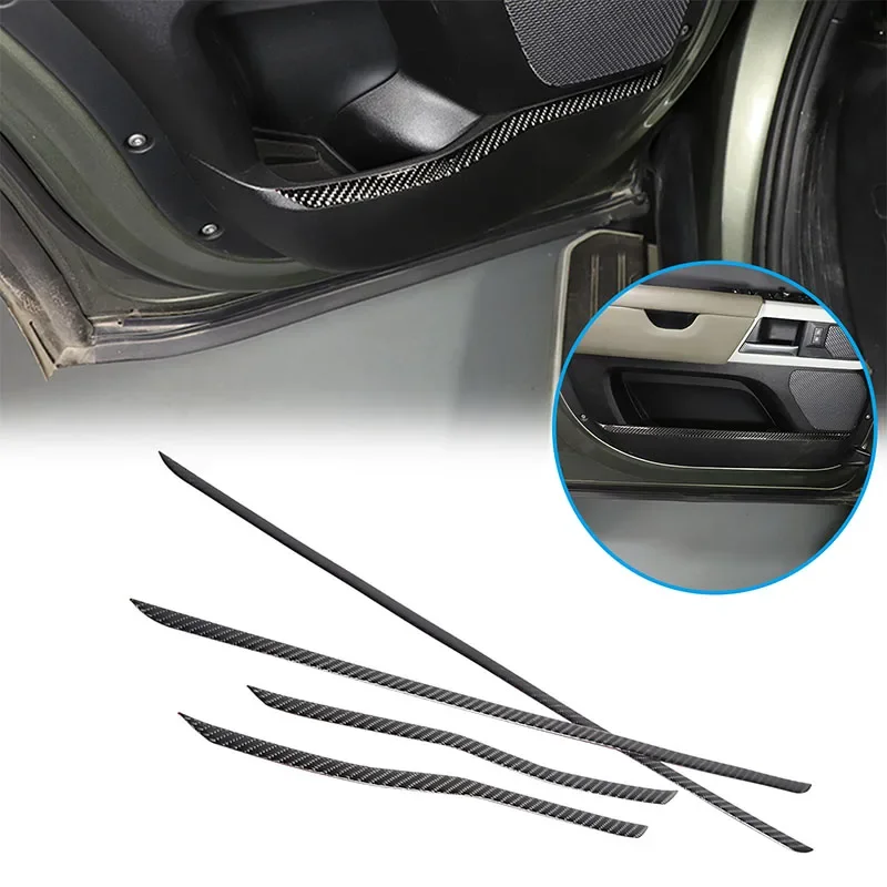 

Для Land Rover Defender 110 2020-2024 мягкая карбоновая внутренняя дверная панель автомобиля, отделка, наклейка, украшение, автомобильные аксессуары