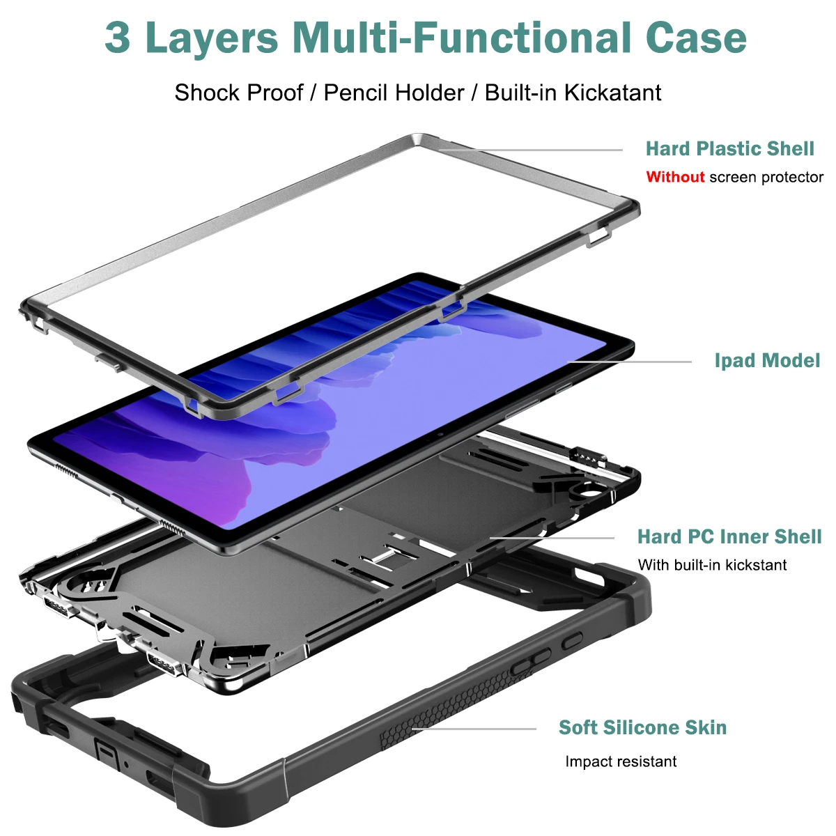 Ƹ ̽ Ｚ   A7 Ʈ, T220, T225, 8.7 SM-T220, SM-T225 ̽, º TPU + PC,   ĵ Ŀ