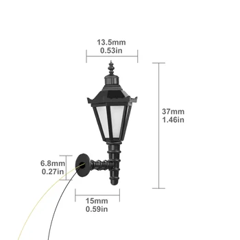 10pcs Model Railway O Scale 1:50 Outdoor Hanging Lamps Lattern Wall Lights 12V LBD02
