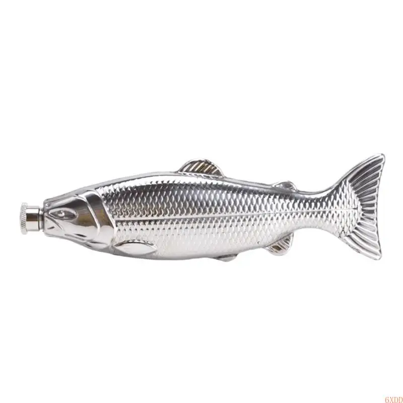 6XDD 5Oz 물고기 모양 Drinkware 304stainless 강철 짜임새 유일한 음료 병