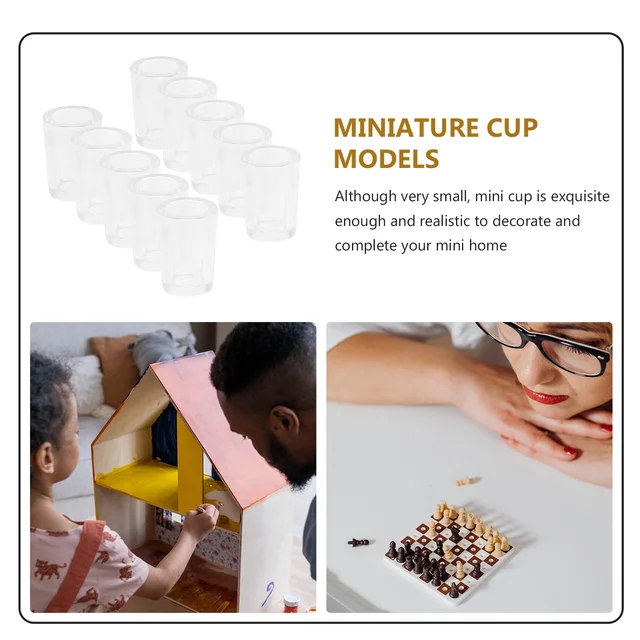 미니 하우스를 위한 사실적인 미니어처 컵 액세서리