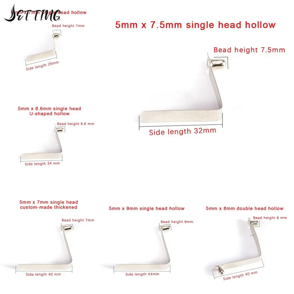 10Pcs Pipe Single Button Snap Locking V Type Caravan Steel Kayak Paddle Spring Clip Push Clamp Tent Pole Pin