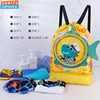 Childrens Cartoon Swimming Bag Waterproof Wet Dry Clothes with Shoes Goggles Storage Bags Pouch Backpack Swimming Accessories 5