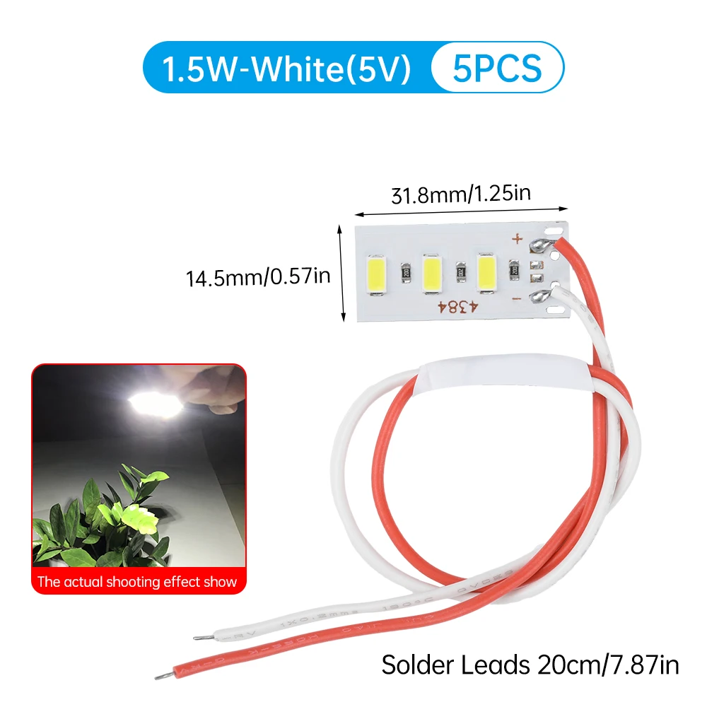 ตัวเลือกสินค้า LED 5730 5 ดวง สว่างสดใส หลากสี สไตล์มินิมอล