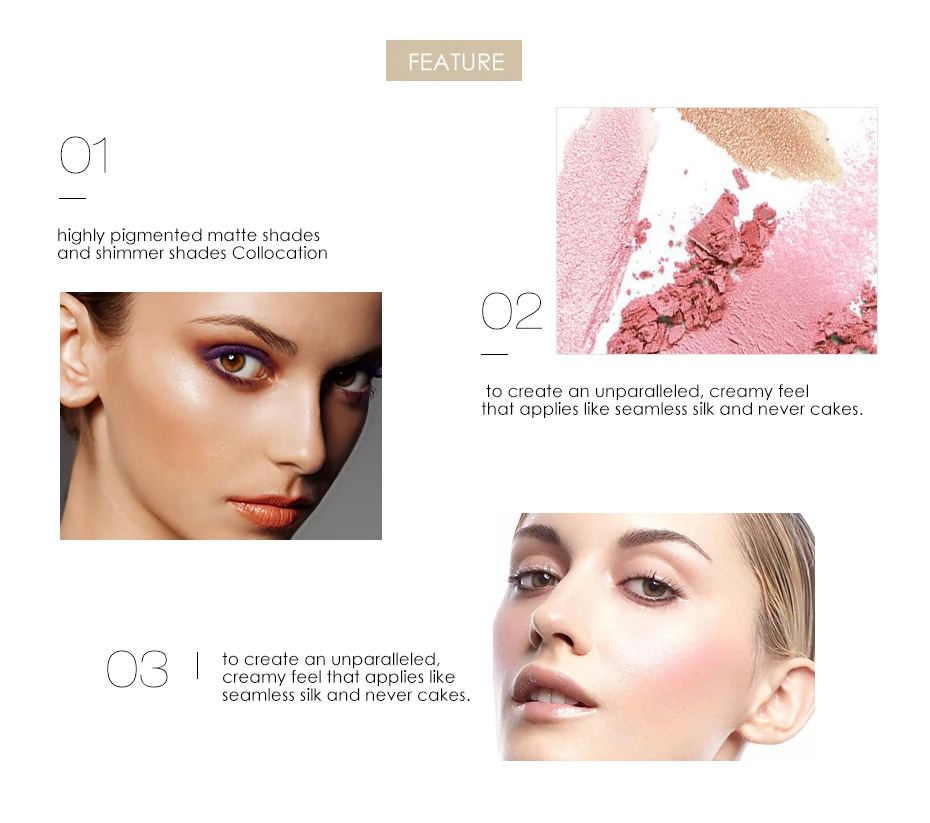 Focallure-Pigmento Blush Paleta De Péssego Maquiagem, Nutrição