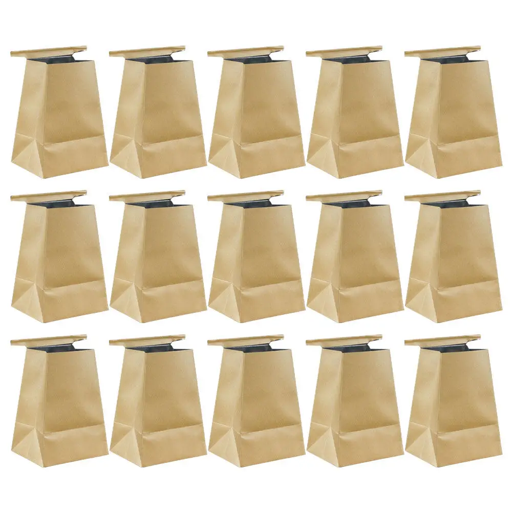 15Pcs 여행용 구토 가방 자동차 임산부를위한 일회용 크래프트 종이 구토 가방 운동병 야외 응급 상황