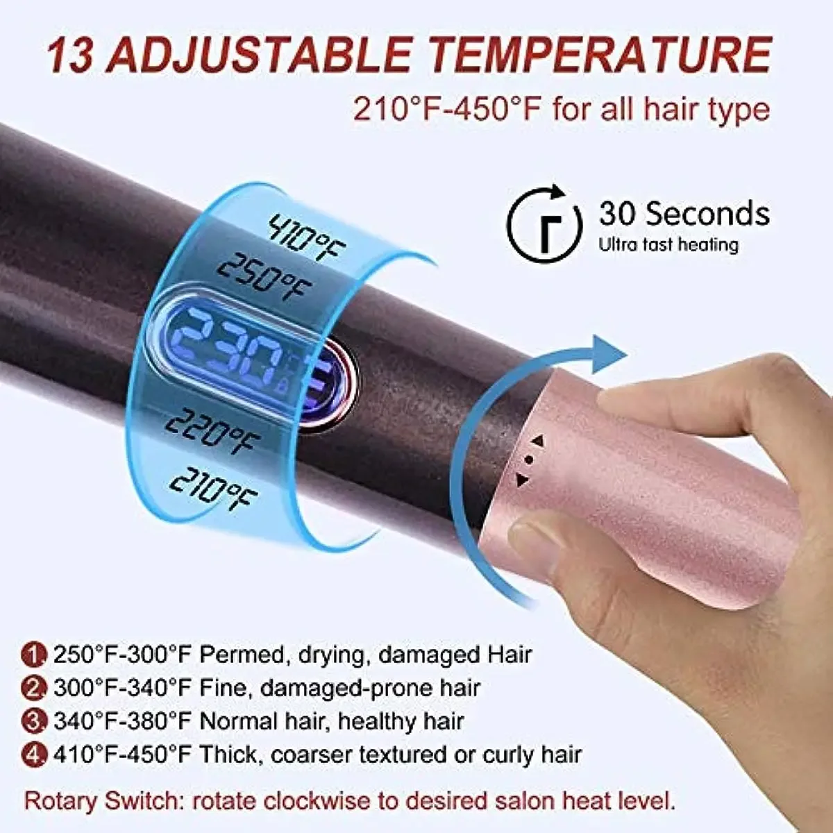 2 in 1 Hair Straightener And Curling Iron 1 Inch Dual Voltage Twist Straightening Curling Iron Fast Heating Wavy