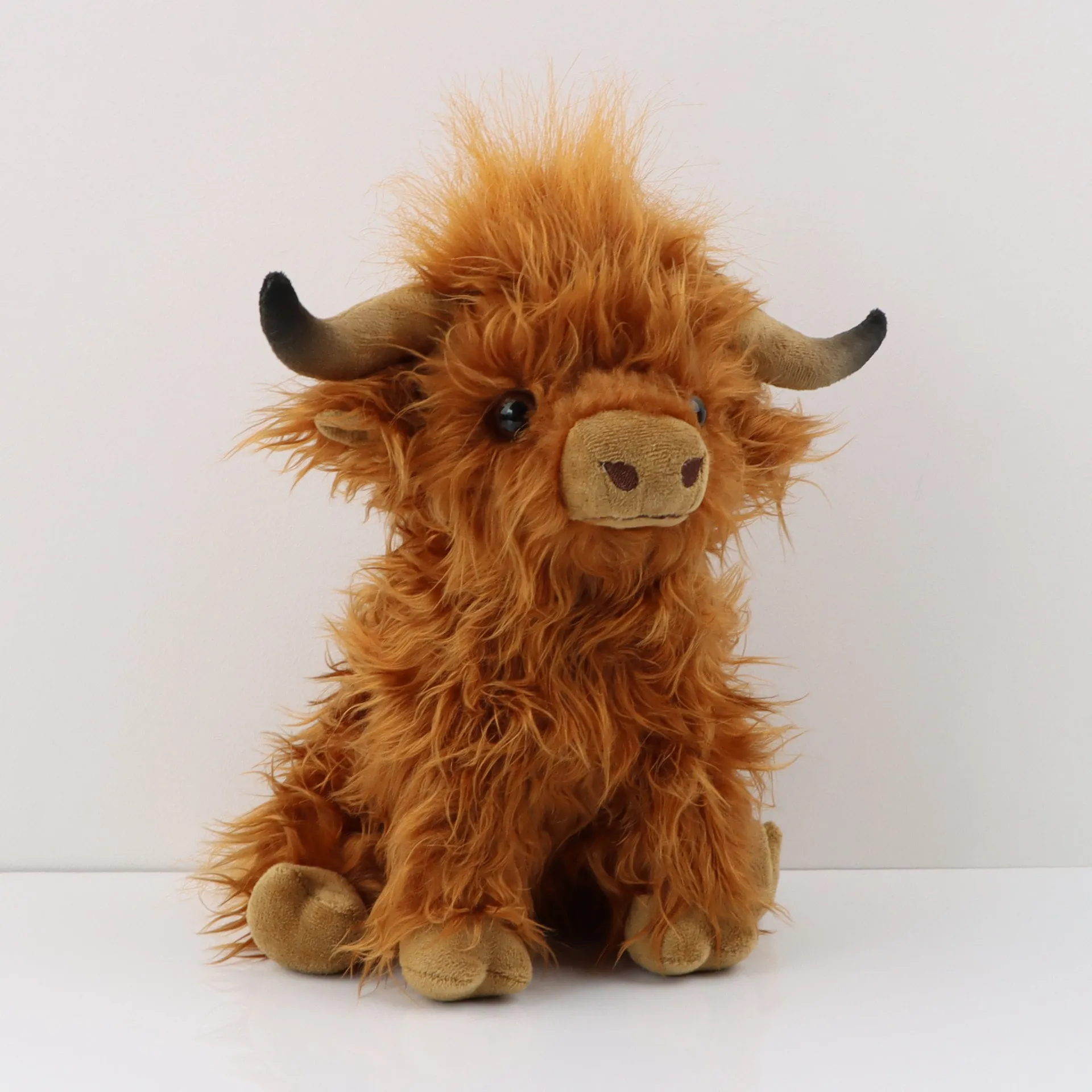 27cm Simulation Highland Cow Plush Toy Soft Stuffed Animal Toy Lifelike  Highland Cow Kawaii Kids Gift Toy Girls Birthday Gift - AliExpress