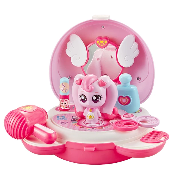 캐치! 티니핑 Cute Bag Dressing Pretend Play Make Up Toy Pink Simulation Makeup Set Play House Toys Birthday Christmas Gift For Girl 3