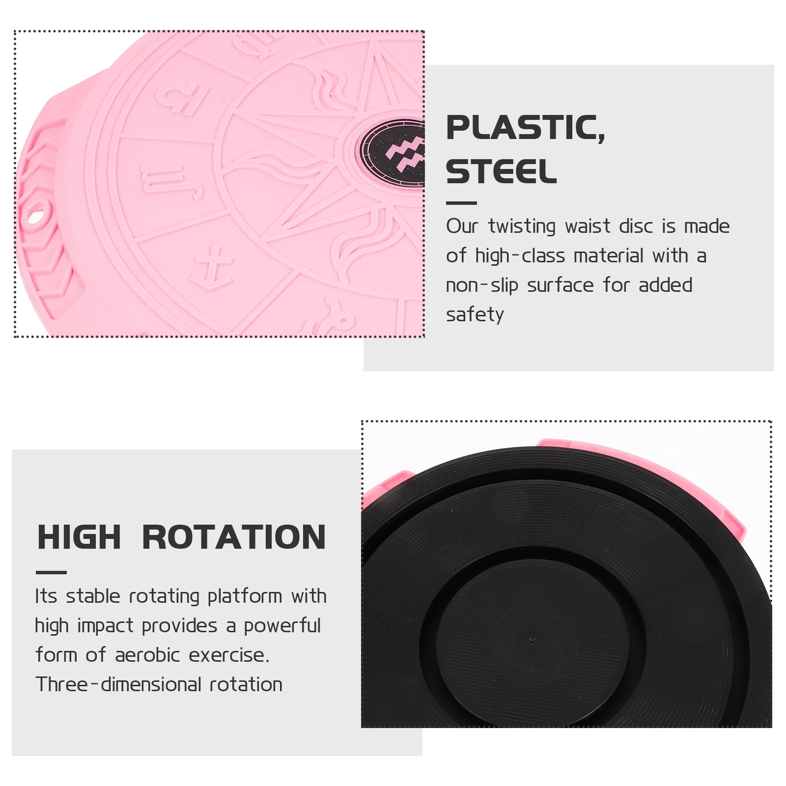 Plastic Steel Ball Twisting Waist Disc Fitness Machine Body Massage Board Rotating Board Female Equipment Slimming Disc Rope