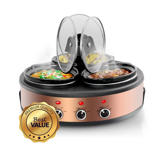 Design Series 3-Quart Manual Slow Cooker, Copper - AliExpress