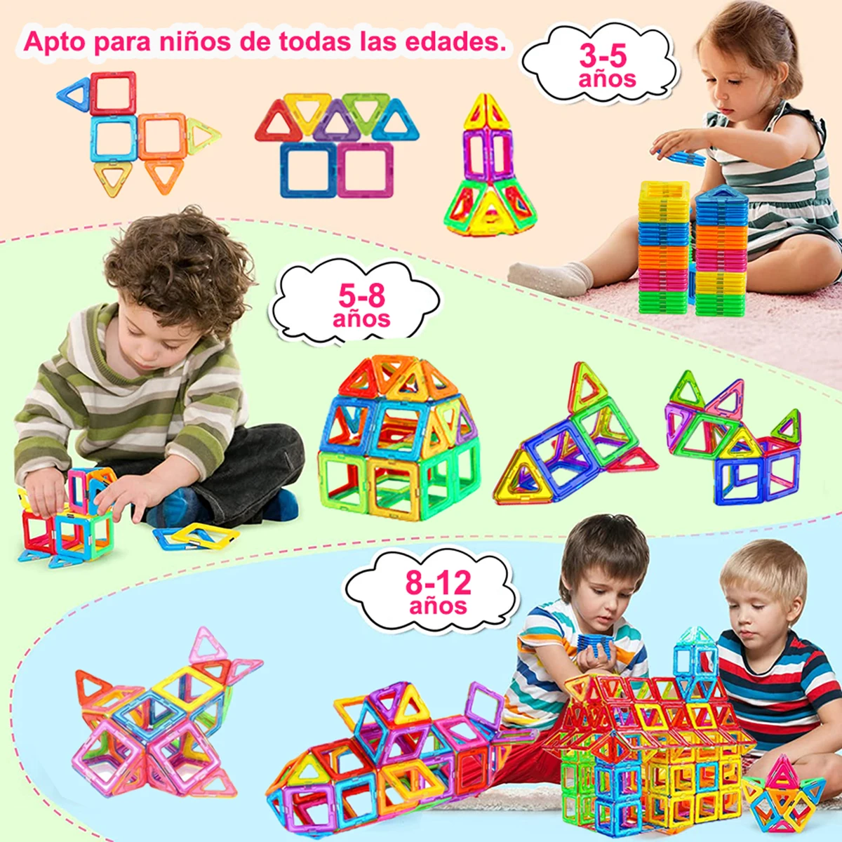 Magnetic Building Blocks DIY Construction Set Children Toys Anniversary Halloween Gift