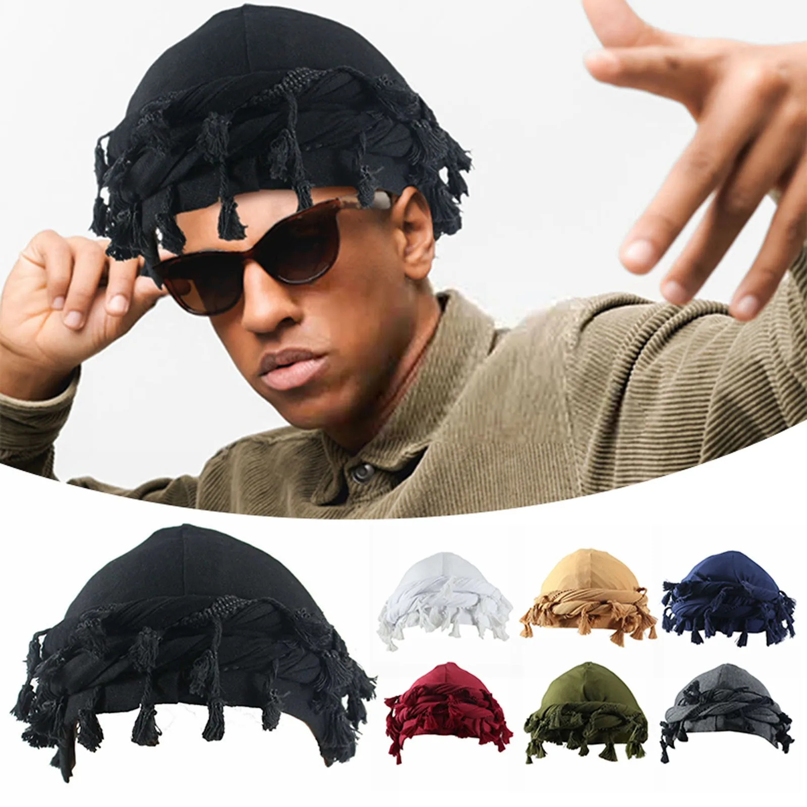 Turban For Men Head Wraps Durag With Straps Elastic Satin Lined Turban For Black Beach Towel Girls Lightweight Towels for Hiking