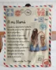 POR AVION CARTA A MI MAMA CON CARIÑO TU HIJA| Comfortable high-quality fleece Sherpa woven blanket 1