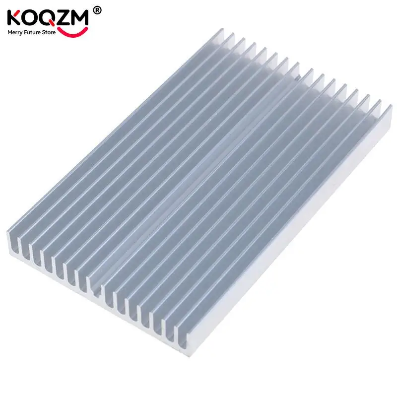 Dissipateur Thermique Aluminium 100x60x10 Mm - 16 Ailettes - Pour Refroidissement électronique (LED, Transistor, IC...)