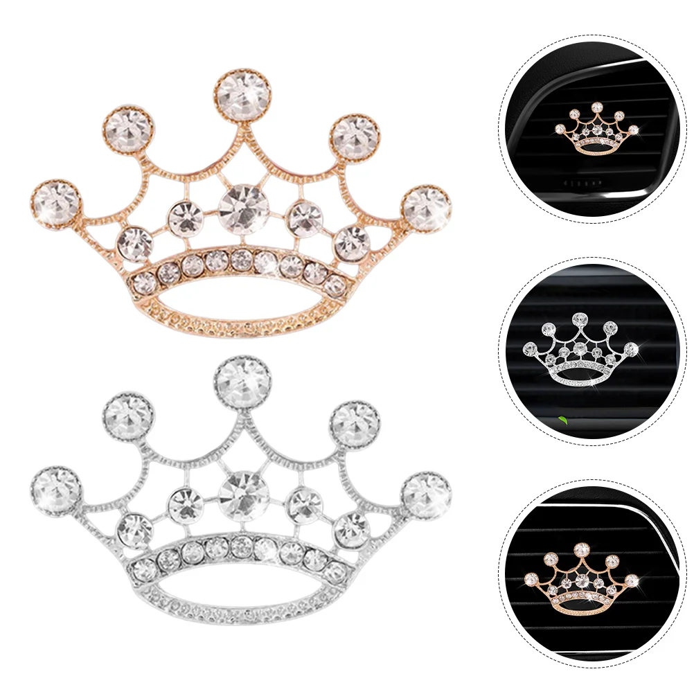 

Car Perfume Clip Crown Vent Clips Air Fresheners Decorative for Girl Accessories Outlet Rhinestone Bling Be Difficult
