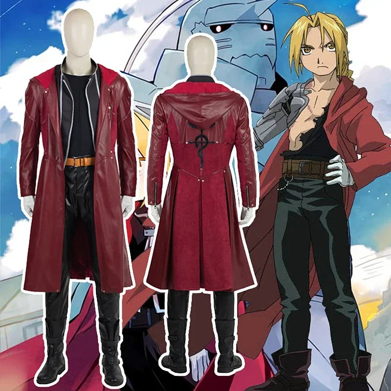 Anime Manga Fullmetal Alchemist Edward Elric Cosplay Costume