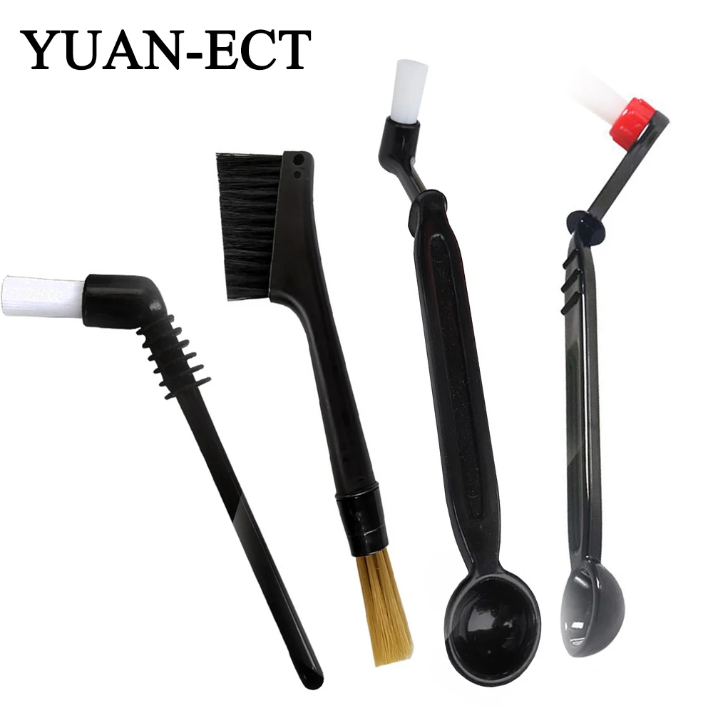 Coffee Brush Set Espresso Brush Kit Include Wooden Coffee Grinder Machine Cleaning and Nylon Espresso