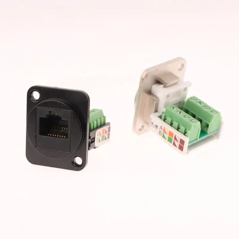 CAT5E RJ45 네트워크 케이블 스켓 설치 모듈 차폐형 무납땜 네트워크 케이블 연장기 Cat 5 패널 커넥터Hot