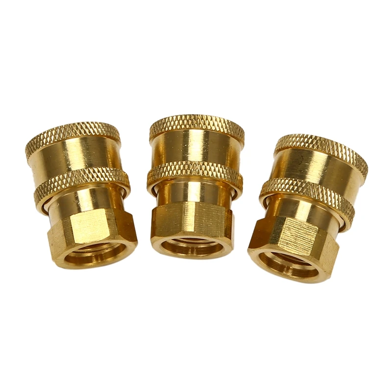 

3 Pack Pressure Washer Coupler, Quick Connect Fittings 1/4 Inch Quick Coupler Female NPT Socket