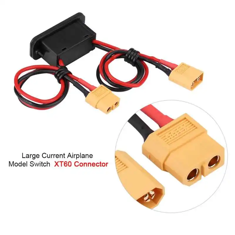 2 Interruttori ON/OFF A Bilanciere Per Auto RC – Spina JR, Cavo 31cm – Per Modellismo Aereo/auto/droni