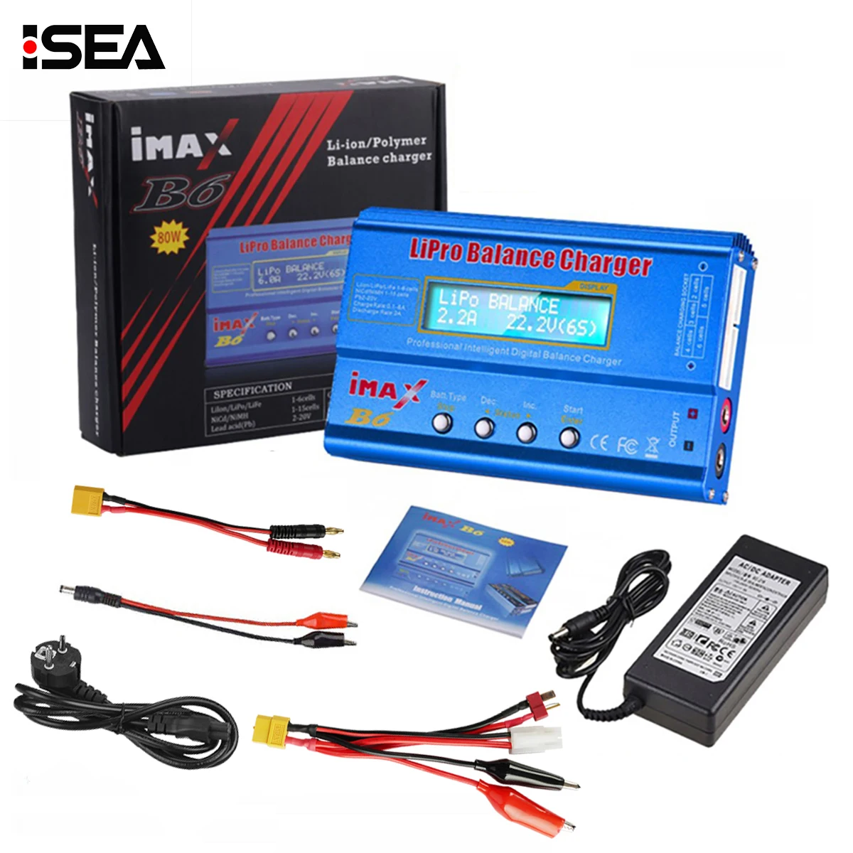 HTRC iMAX B6 80W 배터리 충전기 Lipo NiMh 리튬 이온 Ni-Cd..