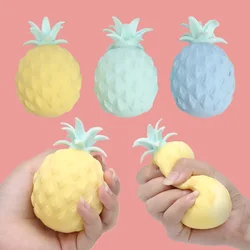 Funny Decompression Vent Pineapple Squeeze Ball Gift Squishy Squeeze Stress Reliever Fidget Sensory Toys Simulation Fruit Food