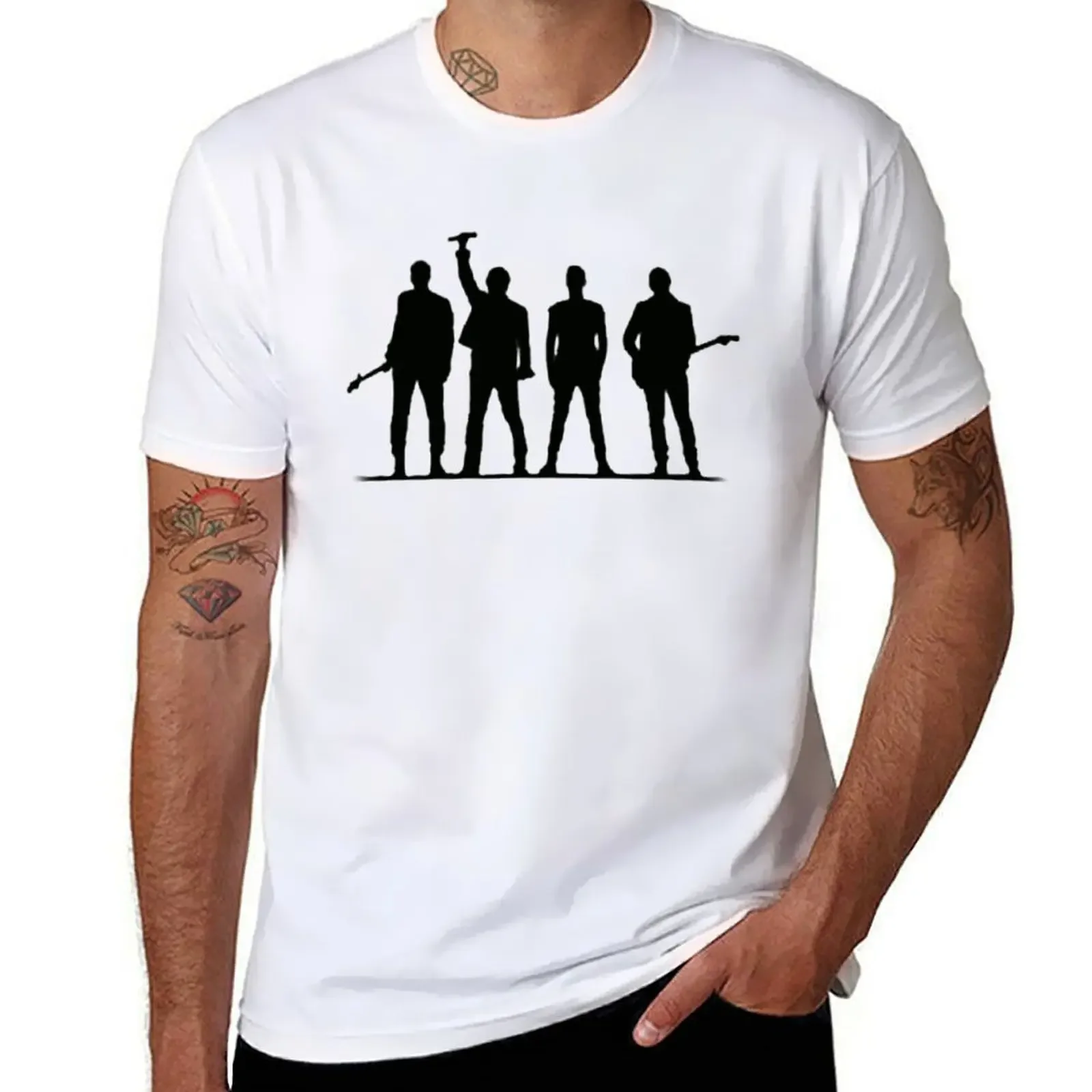 

U2 silhouette The Joshua Tree Tour T-shirt blacks Short sleeve tee mens t shirts