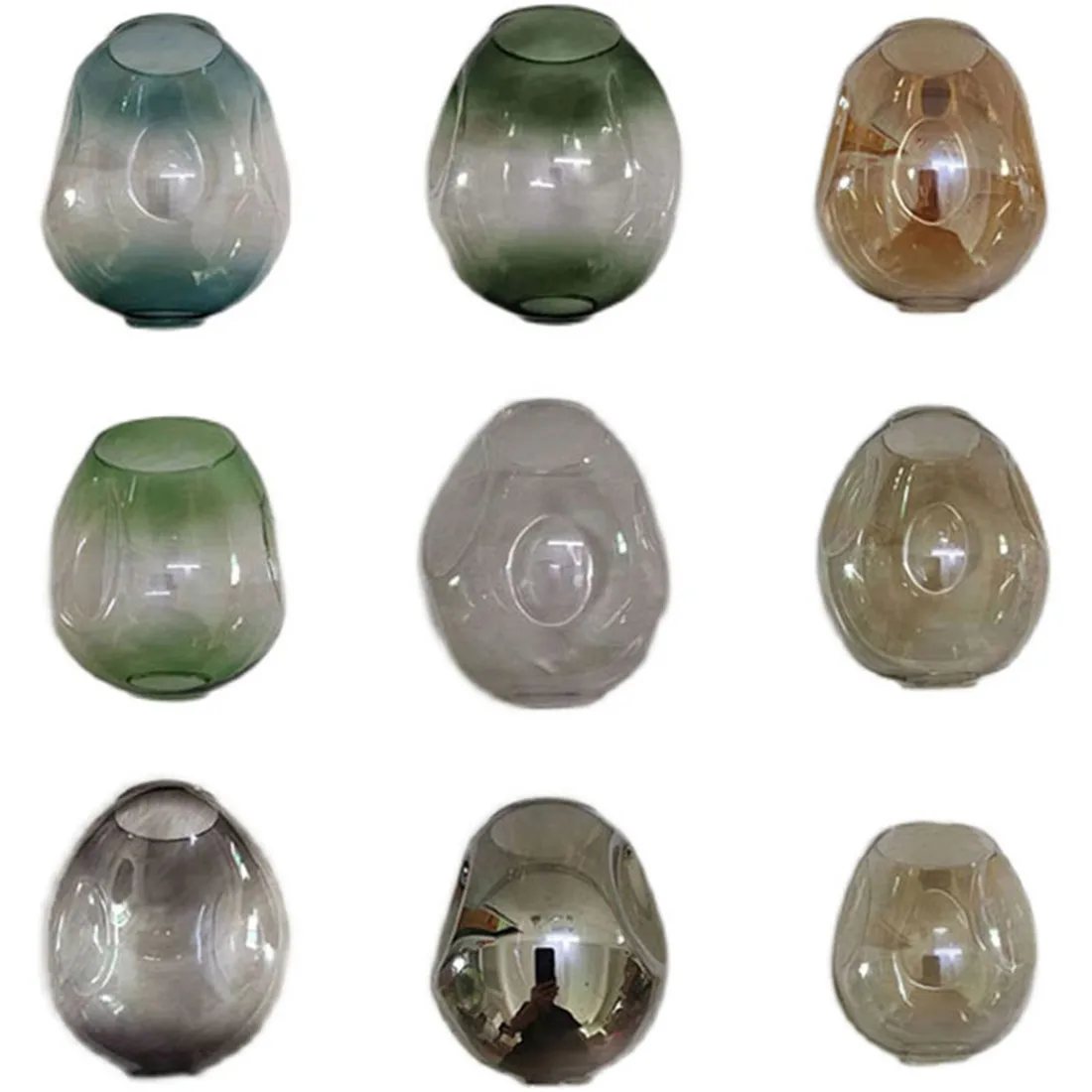 DNA Shades Irregular Chandelier Glass Replacement Lamp shade for Lindsey DNA Geometry small big E27 Lights Cover led chandelier ceiling chandelier spare parts