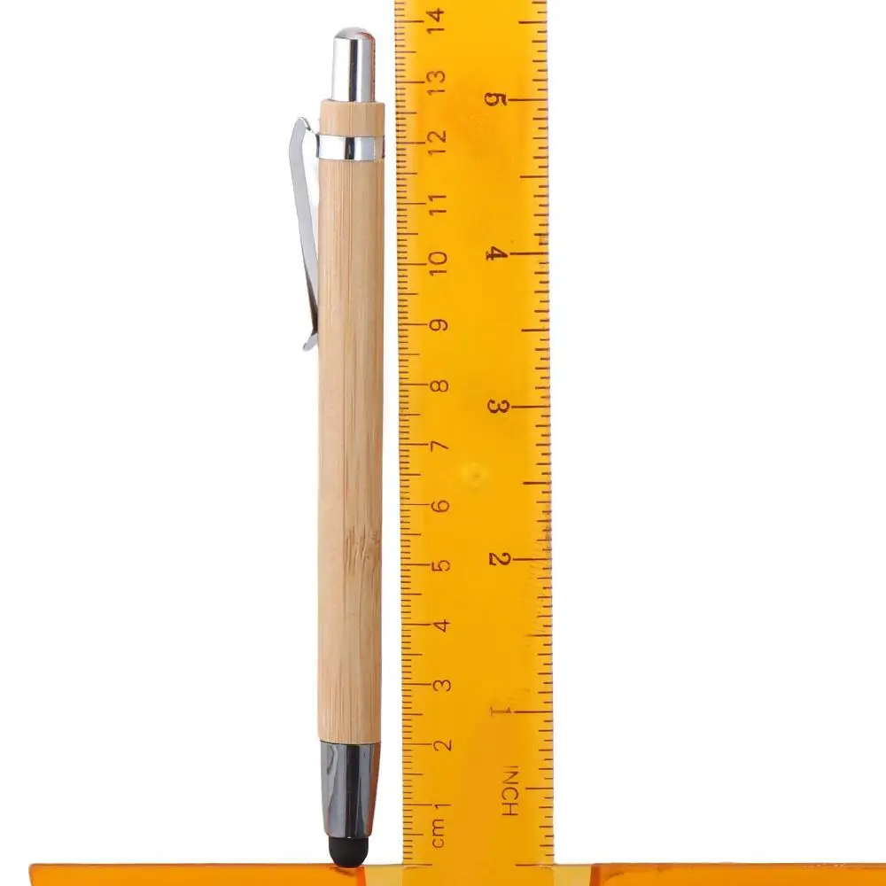 Eco-Friendly 2-in-1 Bamboo Ballpoint & Stylus Pen with Black Ink