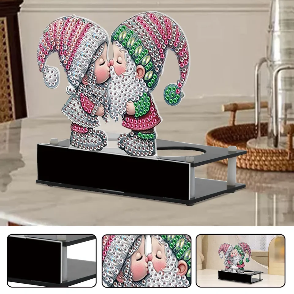 Flower Puppy Diamond Painting Candle Holder Ornament