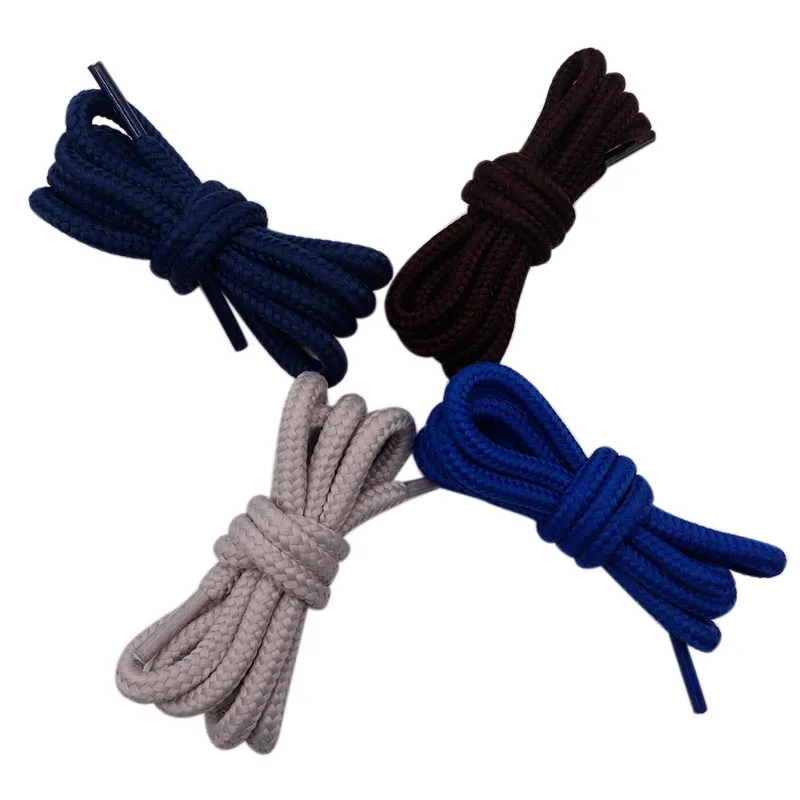 Weiou Laces 6MM Male Shoelaces Plain Color Hoodie Lacets Polyester Round Ropes Tied Tightly Sneaker Accoessory Retail One Pair