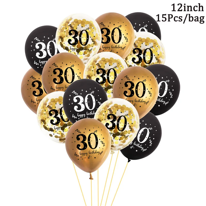 Chicinlife 1set Happy 30th 40th 50th 60th Birthday Photo Booth Props Adult Birthday Party Photobooth Props Birthday Decoration images - 6