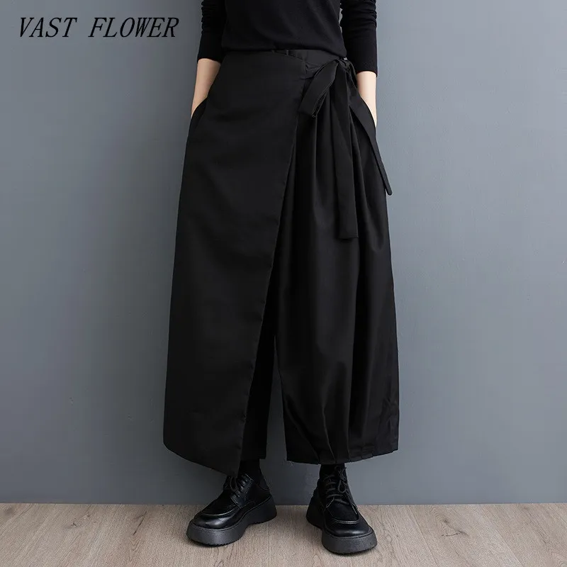 

black high Waist vintage Casual loose spring autumn clothes Pants for Women 2023 wide leg Trousers Streetwear