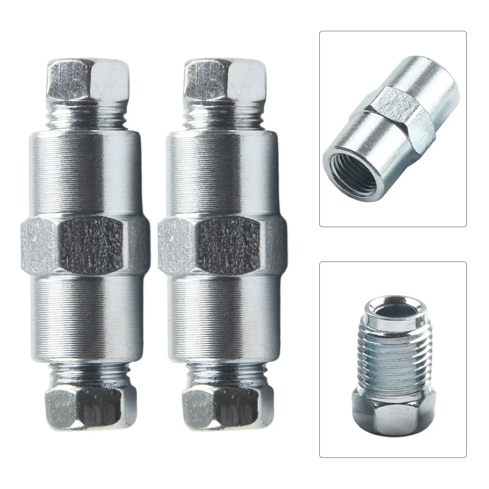 6pcs M10mmx1mm Car Brake Cable Connector Kit Brake Line Union Fittings Male Nuts For Inverted Bell Mouth Of 3/16 Pipe