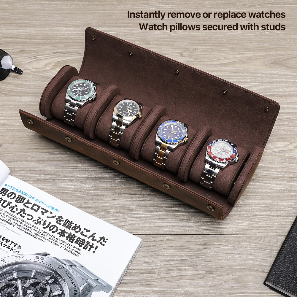 CONTACT'S FAMILY Horloge opbergdoos, echt leer horloge 1 sleuf