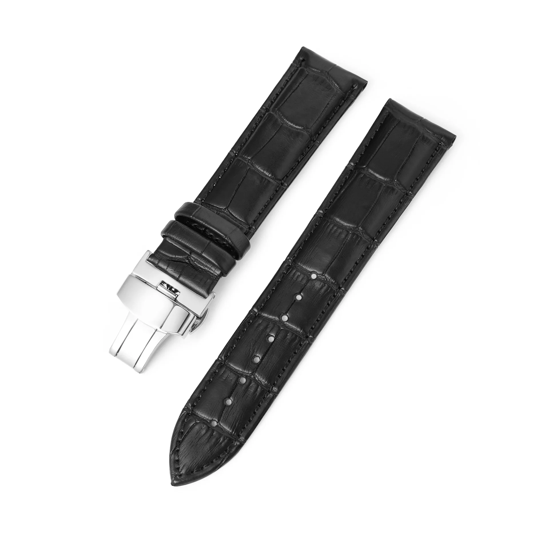 UTHAI Z09 Uhrenarmbänder 12–24 mm Doppeldruck-Schmetterlingsverschlussband Uhrenzubehör Hochwertiges Armband 20 mm 22 mm – Detail 5